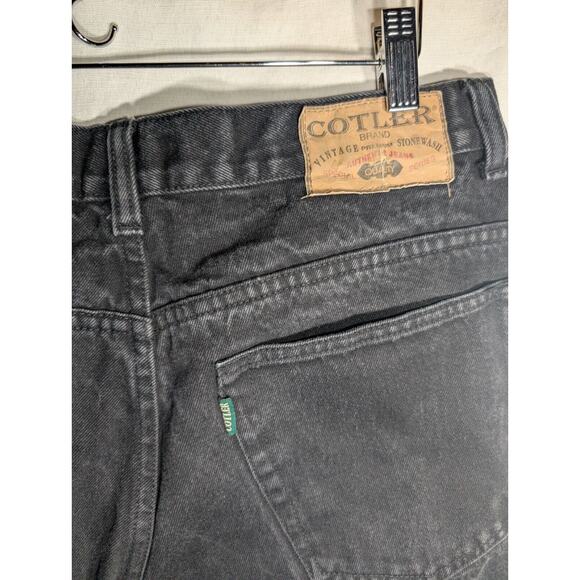 Cotler Brand Vintage Mens Black Straight Leg Stonewash Jeans 36w 30l - Picture 5 of 7